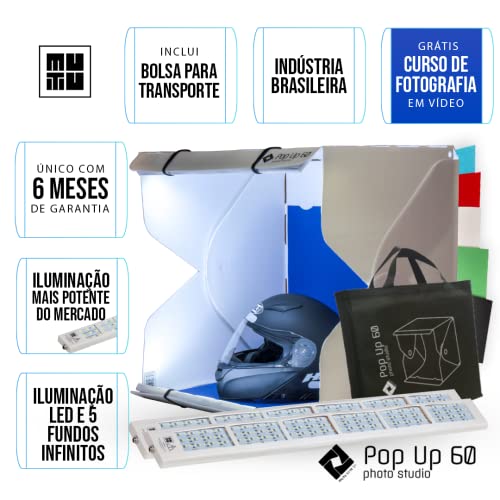 Cabana Estúdio Tenda Portatíl Pop Up P/ Foto de qualidade já c/ Luz e Fundos Infinitos, Para Fotogra