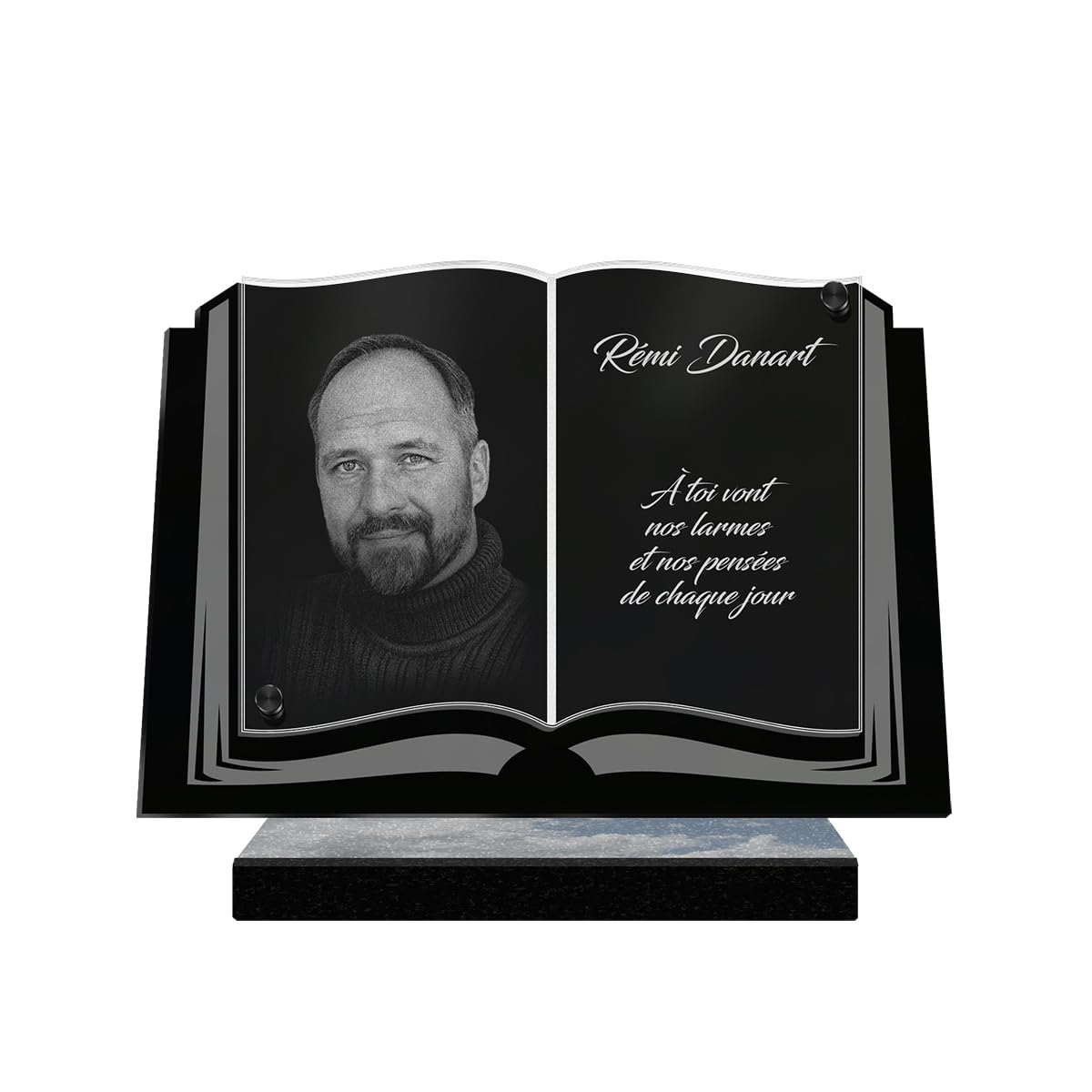 Plaque de sépulture personnalisable pour l'enterrement