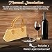 Primeware Wine Clutch Bag (Thermal Insulated) Trendy Women's Carry Tote | Holds Red & White 750mL Bottles | Trendy Fashion | Incl. Portable Waiter-Style Corkscrew