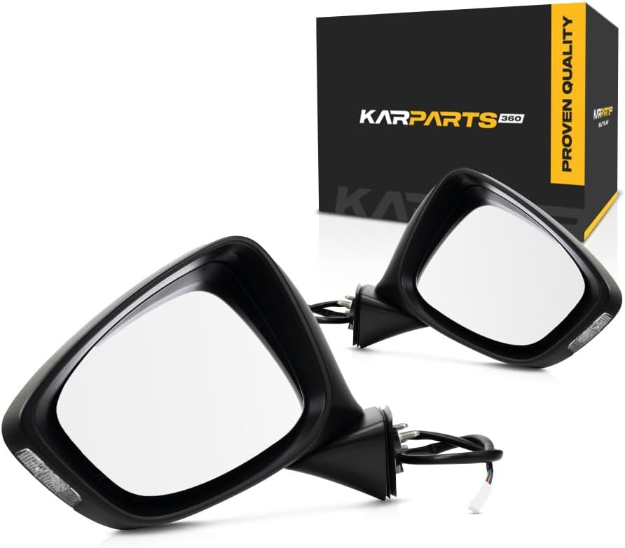 For Mazda CX-5 2013 2014 2015 Door Mirror Driver Side | Power | Non-Heated | Manual Folding | w/Signal Light | Paintable | Replacement For KD3569181G, KD3569181G-PFM | MA1320175