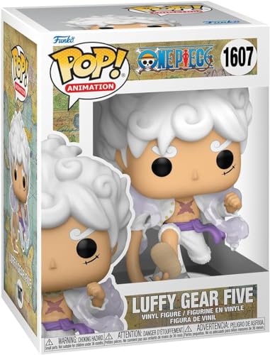 POP Anime: One Piece - Boneco de vinil Monkey D. Luffy Gear Five Funko (incluído com caixa protetora