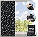 Produktbild Tragbare Verdunkelungsrollo mit Saugnäpfen 138 x 200 cm abnehmbar Reisevorhang verdunkelnd Fensterrollo Blickdicht Gardinen Kinderzimmer Verdunkelungsvorhang Sterne Sichtschutzrollo schwarz
