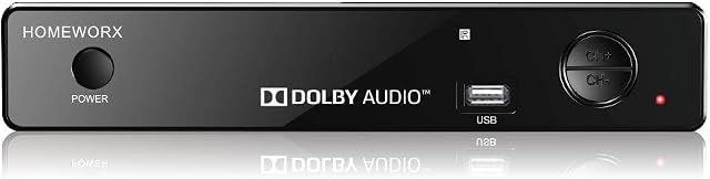 Mediasonic HomeWorx ATSC Digital Converter Box with TV Tuner, TV Recording, USB Multimedia Function (HW-150PVR-Y22)