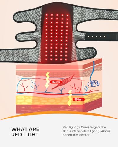 Image of CooCoCo Knee Massager with Heat and Red Light Therapy, Cordless Knee Heating Pad, Heated Knee Brace for Pain Relief, Vibration Modes, 70pcs Bead, 660nm & 850nm