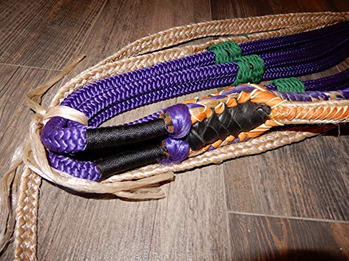 Alligator Bull Rope Purple Nylon on Tan Poly 9x7 RH 3/4