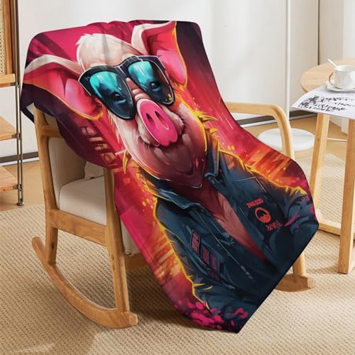 Couverture cochon, idée de cadeau tendre pour lit et canapé - 8