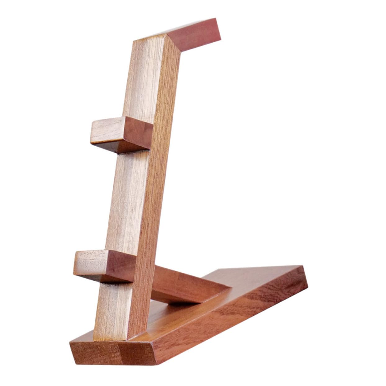 Homoyoyo Soporte de Exhibición para Mandos de Juego y Auriculares, Organizador Portátil de Madera Marrón Diseño Sencillo para Almacenamiento y Display Gaming