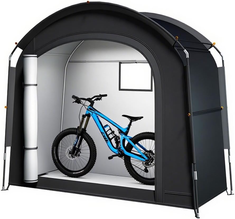 Bike Storage Outdoor for Koga Solacio Terraliner Oval Worldtraveller, Waterproof Outdoor Bike Storage Shed - Portable & Uv-Resistant Bicycle Tent For 2-3 Bikes, With Zip Door
