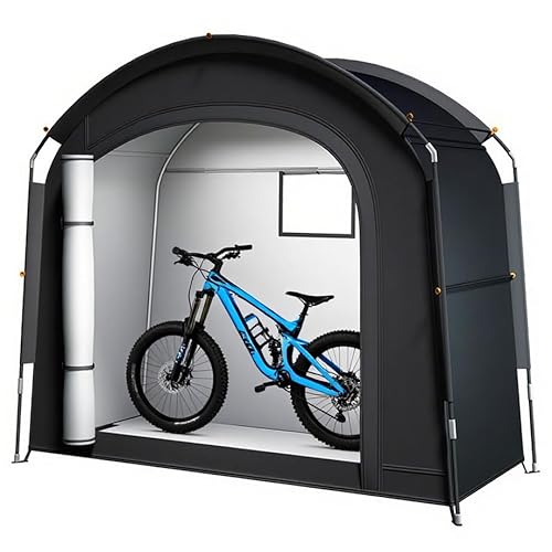 KPIRXO Guarda Bicicletas Exterior para Merida Scultura Disc Scultura Disc 7000-E Scultura Endurance, Tienda Guarda Bicicletas Impermeable – Cobertizo Portátil para 2-4 Bicicletas Al Agua Y Rayos UV