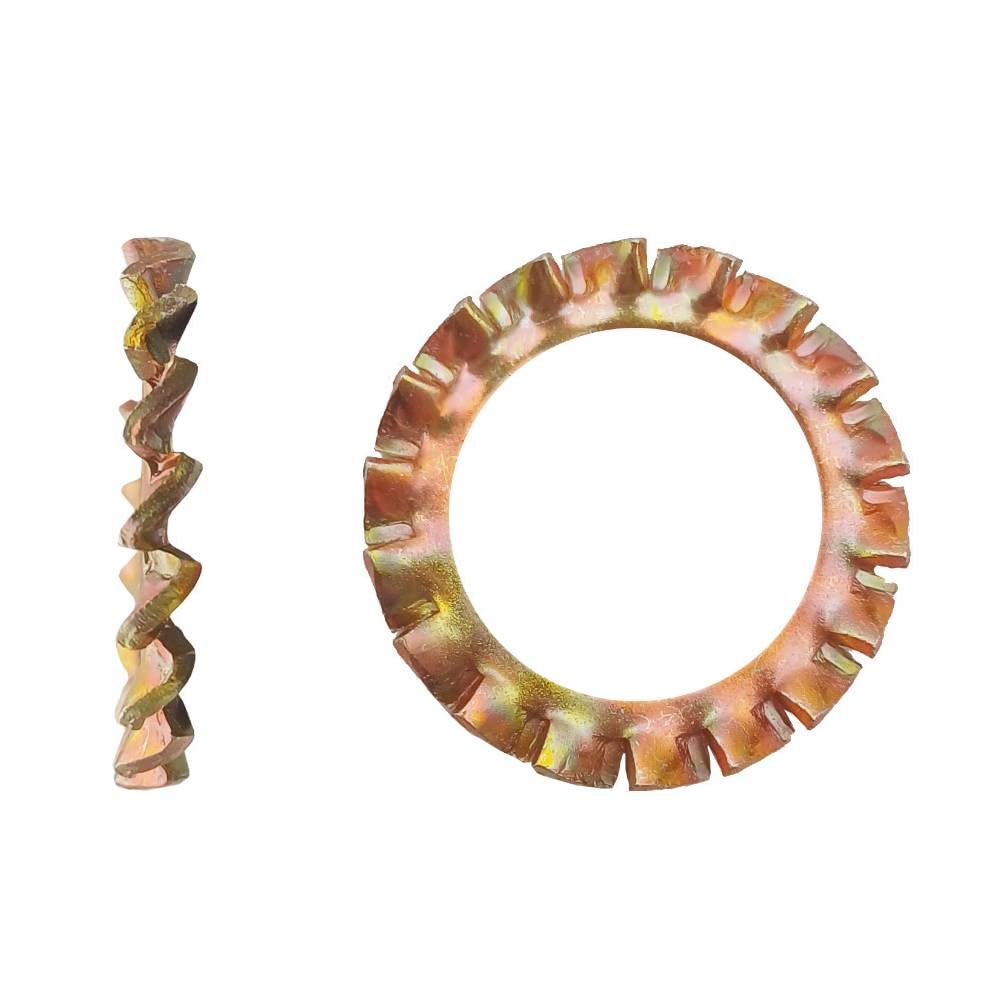 D-Work 500 Arandelas dentadas exteriores M12 mm - DIN 6798 A - Zinc Bichro
