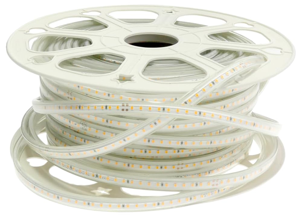 VoltShine Tira de LED 220VAC SMD2835 14.4W/m 50m 4500K - Iluminación decorativa y funcional para espacios interiores y exteriores.