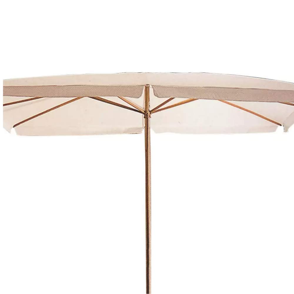 Ombrellone da Giardino 3x4, Palo Centrale in Legno Top in Poliestere Bianco - 300x400