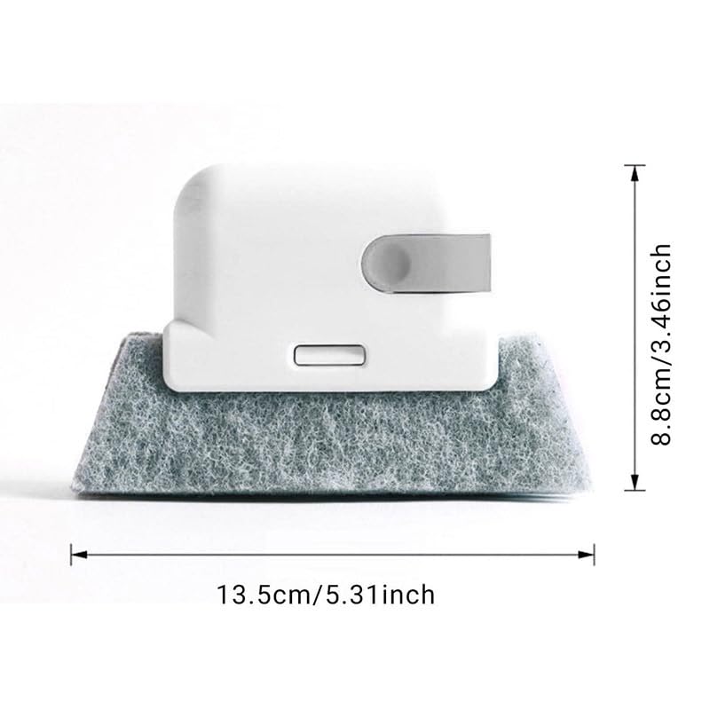 Image of 2PCS Window Track Cleaner, Window Groove Cleaning Brush Tools Set, Window Slot Clean Brush with Dustpan