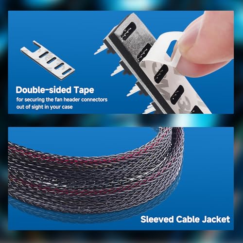 Cable Matters Hub de Ventilador PWM para Caja de PC 1 a 5 Vías Con Cable de 40cm - imagen 6