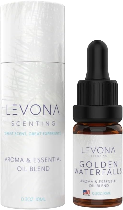 Levona Scent Pure Essential Oils for Diffusers for Home, Hotel & Office – Golden Waterfalls Essential Oils for Diffuser Oil and Humidifiers – Home Luxury Scents – Scented Fragrance Oil Blends