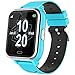 Smartwatch Kinder, Telefon Uhr mit 17 Puzzlespielen, Kamera, Musikplayer, SOS Telefonieren, Fackel, Wecker, Touchscreen Kinderuhr Aktualisierter 500mAH Akku für Jungen und Mädchen 4-12 Jahre (Blau)