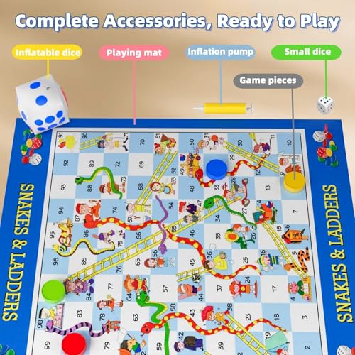 Giant Snakes and Ladders Floor Game para niños miniatura 2