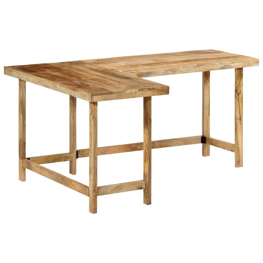 Escritorio 165x110x75 cm Madera de mango macizo en forma de L