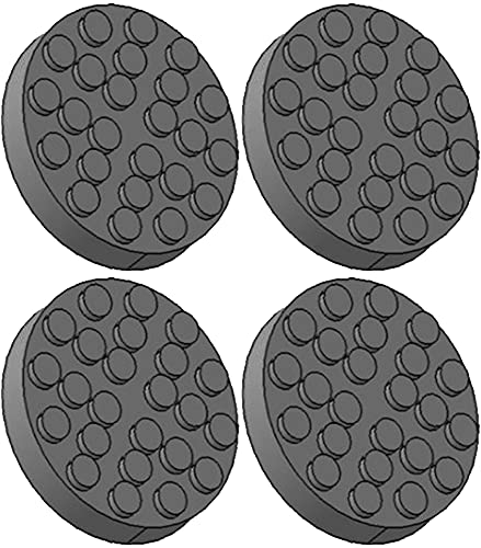 JOMAFA - JUEGO DE 4 TACOS DE GOMA PARA ELEVADORES DE COCHE DE 120 mm DIAMETRO UNIVERSAL PARA ELEVADORES RAVAGLIOLI, SPACE, BUTLER y otros