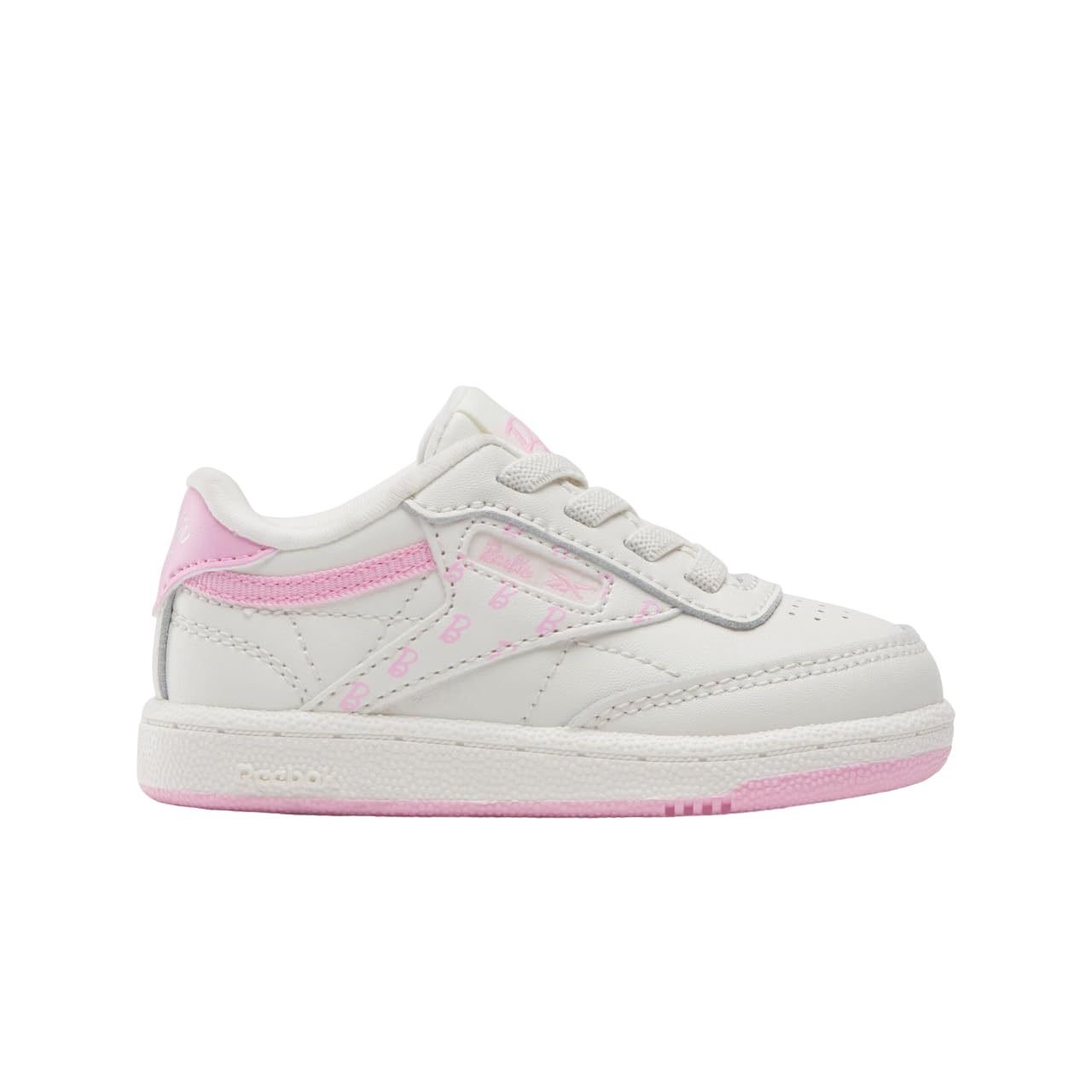 Reebok Baby Kid's Barbie Club C Sneaker, Chalk/Chalk/Astro Rose, 6.5 US Unisex Infant