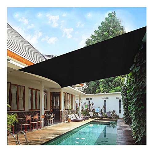 Toldo vela de sombra durable de 2x3m con tejido protector solar negro