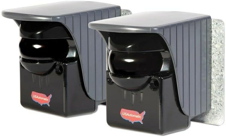 US Automatic 550014 Photo Eye Safety Sensors (Metal) Works w/Ranger and Patriot Openers