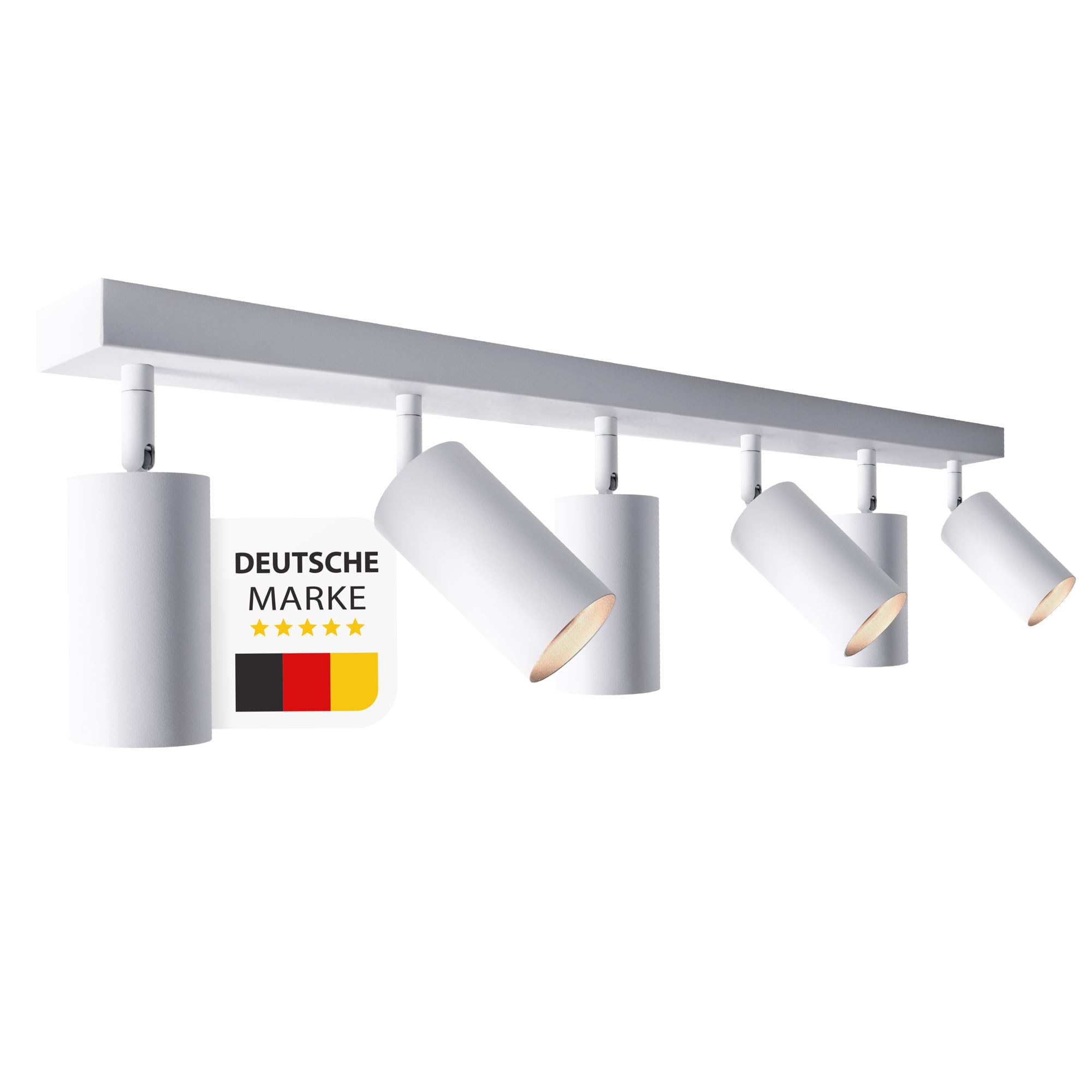 max K O M F O R T LED Deckenleuchte weiß 6x GU10 Fassung schwenkbar Deckenlampe Deckestrahler Deckenspot 866-6