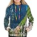 Produktbild Women's Hoodies Tops,Natural View of Hallstatt In Austria Mountains Forest Town Houses Clear Sky,Lady Fashion Casual Sweatshirt,M