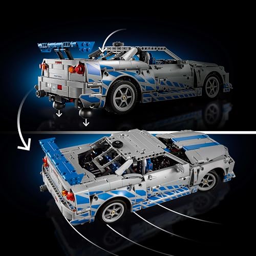Image of LEGO Technic 2 Fast 2 Furious Nissan Skyline GT-R (R34) Car Model Kit 42210 Building Blocks for 18+ Gift