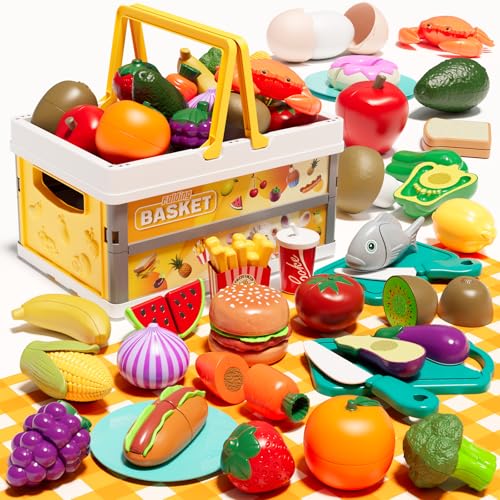 BunnyJOY Spielküche Zubehör, Spielzeug Küche mit Handkorb, Küchenzubehör Küchenspielzeug Geschenke für Kinder Mädchen 3+ Jahre alt BunnyJOY Spielküche Zubehör, Spielzeug Küche mit Handkorb, Küchenzubehör Küchenspielzeug Geschenke für Kinder Mädchen 3+ Jahre alt