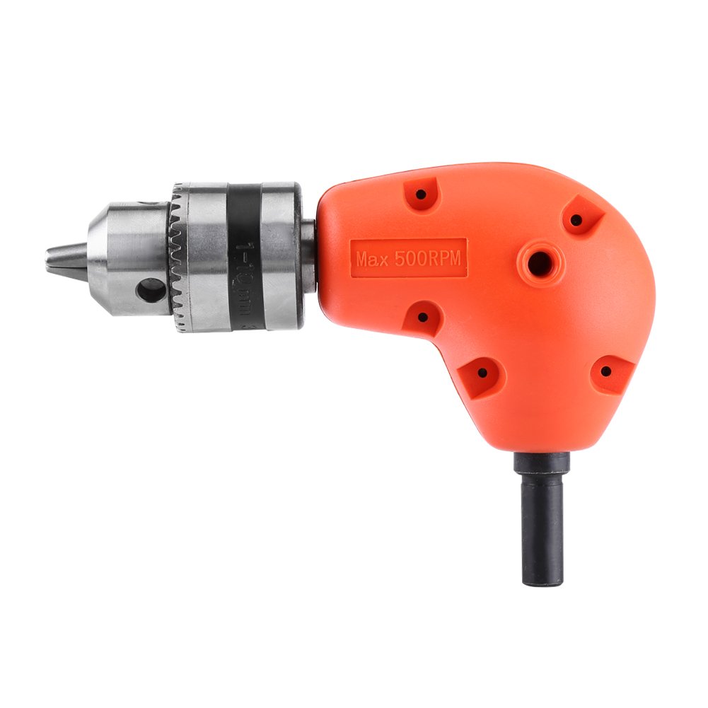 Adapter do wiercenia pod kątem prostym 90 stopni zakres mocowania uchwytu przedłużającego 1-10 mm (1/16-3/8"), okrągły trzpień 9,5 mm z uchwytem
