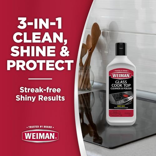 Weiman 608ZBP Cooktop And Stove Top Cleaner Kit - Glass Cook Top Cleaner And Polish 10 Oz. Scrubbing Pad thumb #1