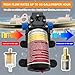 12v Fuel Transfer Pump Set,Gasoline Transfer Pump Moves 85 Gallons of Gas or Diesel Per Hour, Electric Fuel Pump with 70W DC Motor &Patented Pulley Lead Pipe For Car,Boats,Utv,Equipment