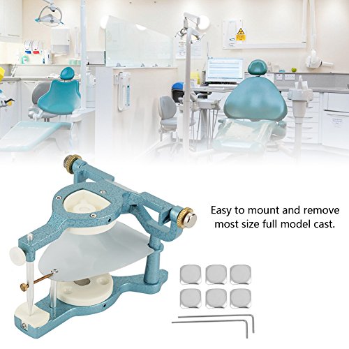 Dentallabor-Artikulator, groß, Verstellbar, Magnetisch, 9 in 1, mit 6 Ersatzmetallplatten für Modelle, Unterstützt bei Prothetischen Geräten und Kieferorthopädischen Behandlungen