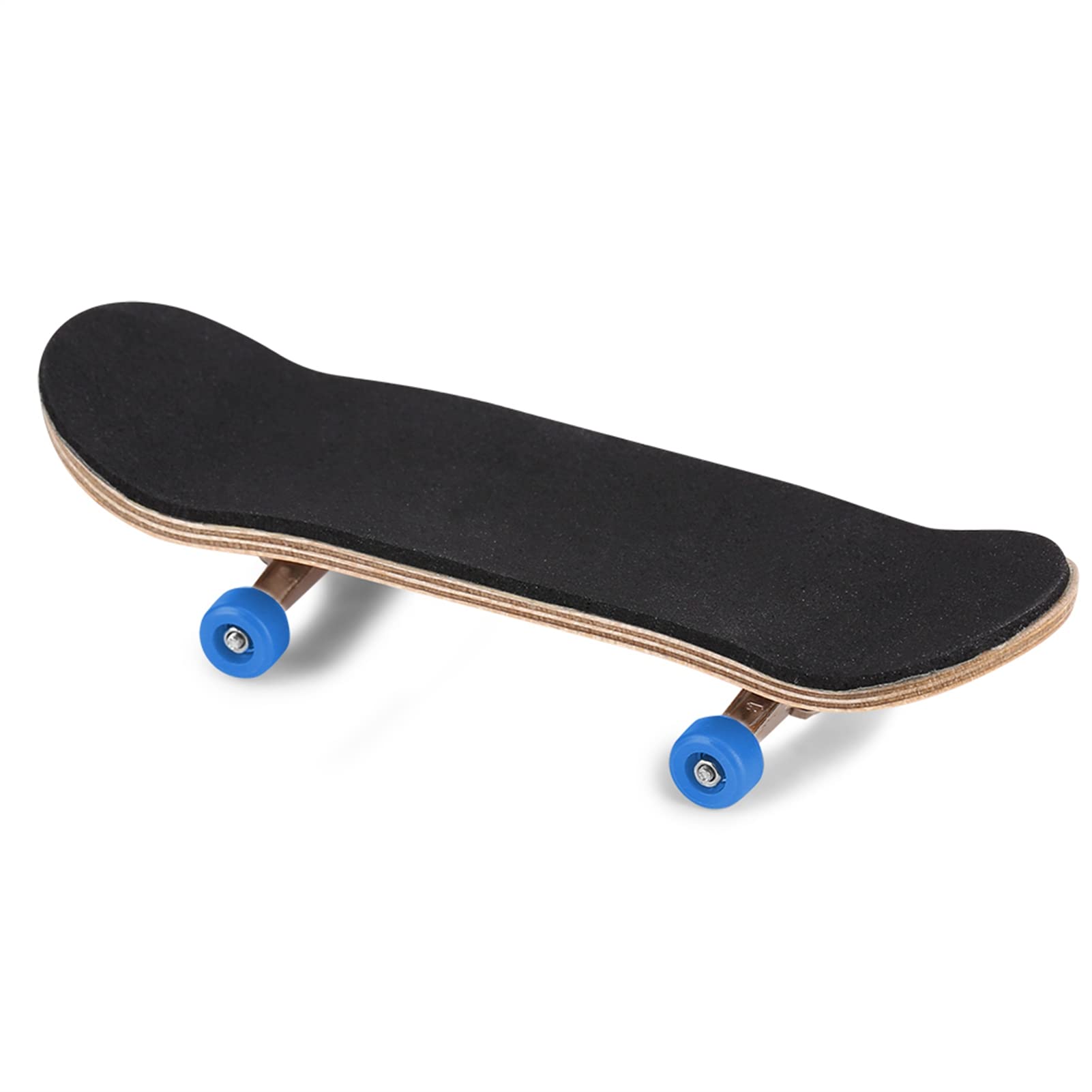 Maple Wooden Alloy Finger Skateboard with PU Pad Fully Closed Bearing Wheels Elastic Rubber Carry Box for Kids