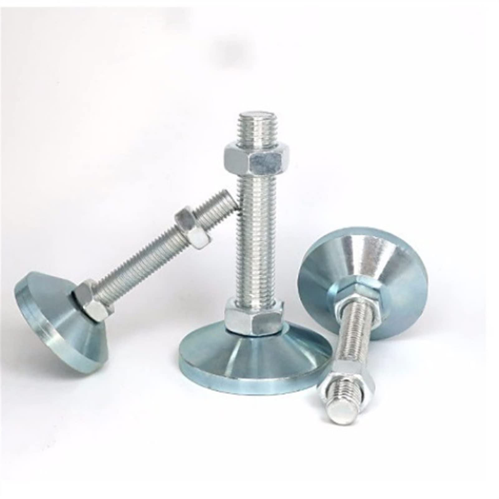 MyncbD Pies niveladores Pie De Soporte De Metal De 4 Piezas, Taza De Pie Pesado, Pie Fijo, Pie De Ajuste Mecánico Horizontal, Carga De Carga 350kg