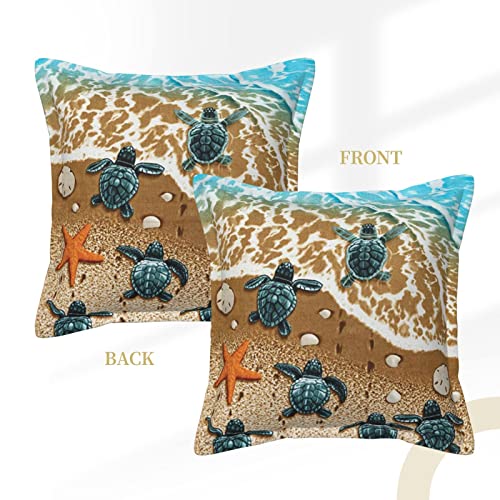 Housse de coussin cuir luxe tortues plage pour rénover un fauteuil