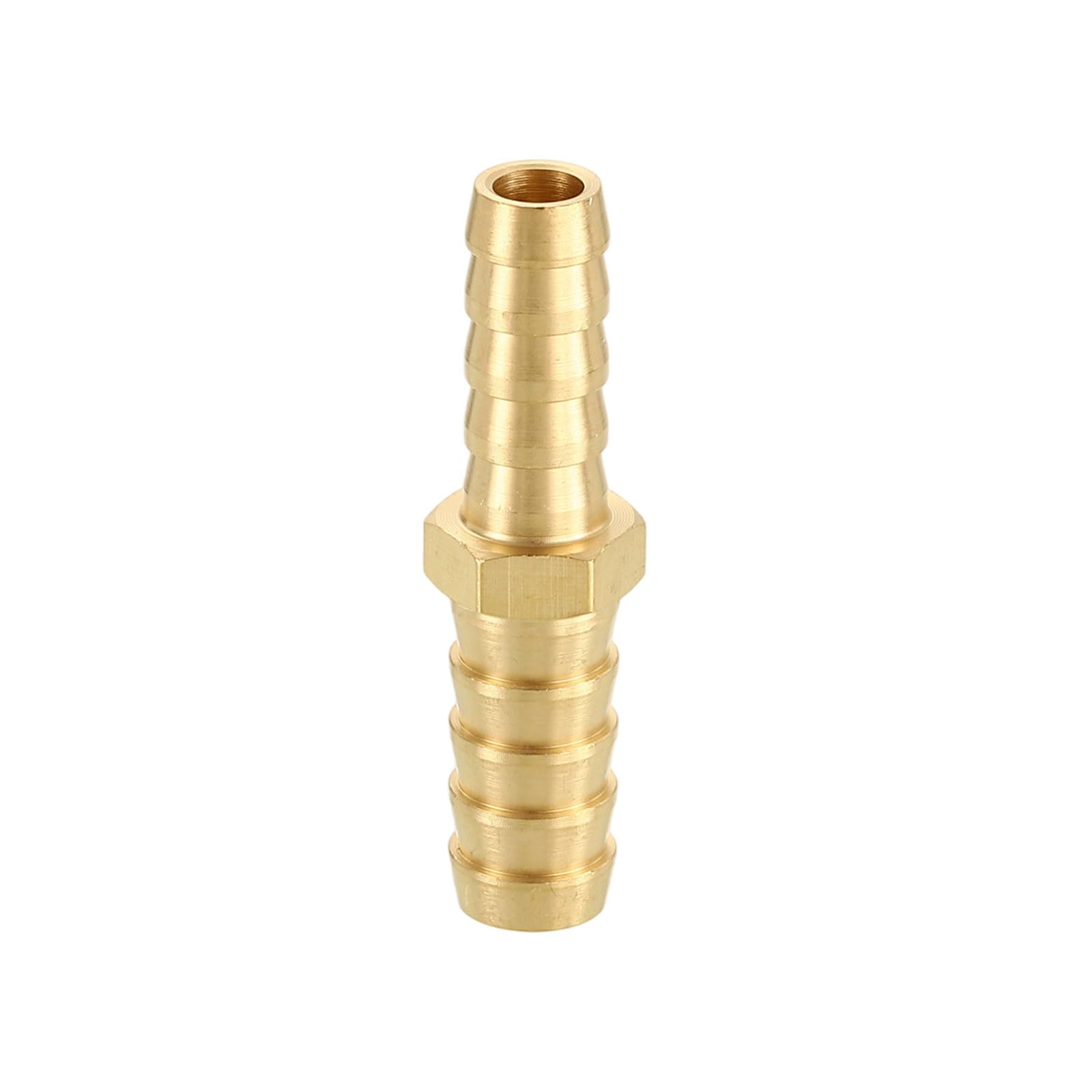 sourcing map 1pcs 5/16" to 3/8" Brass Hose Barb Fitting Metals Splicer Mender for 3D Printing, Air Compressor, CNC Machine, Dies — image 1