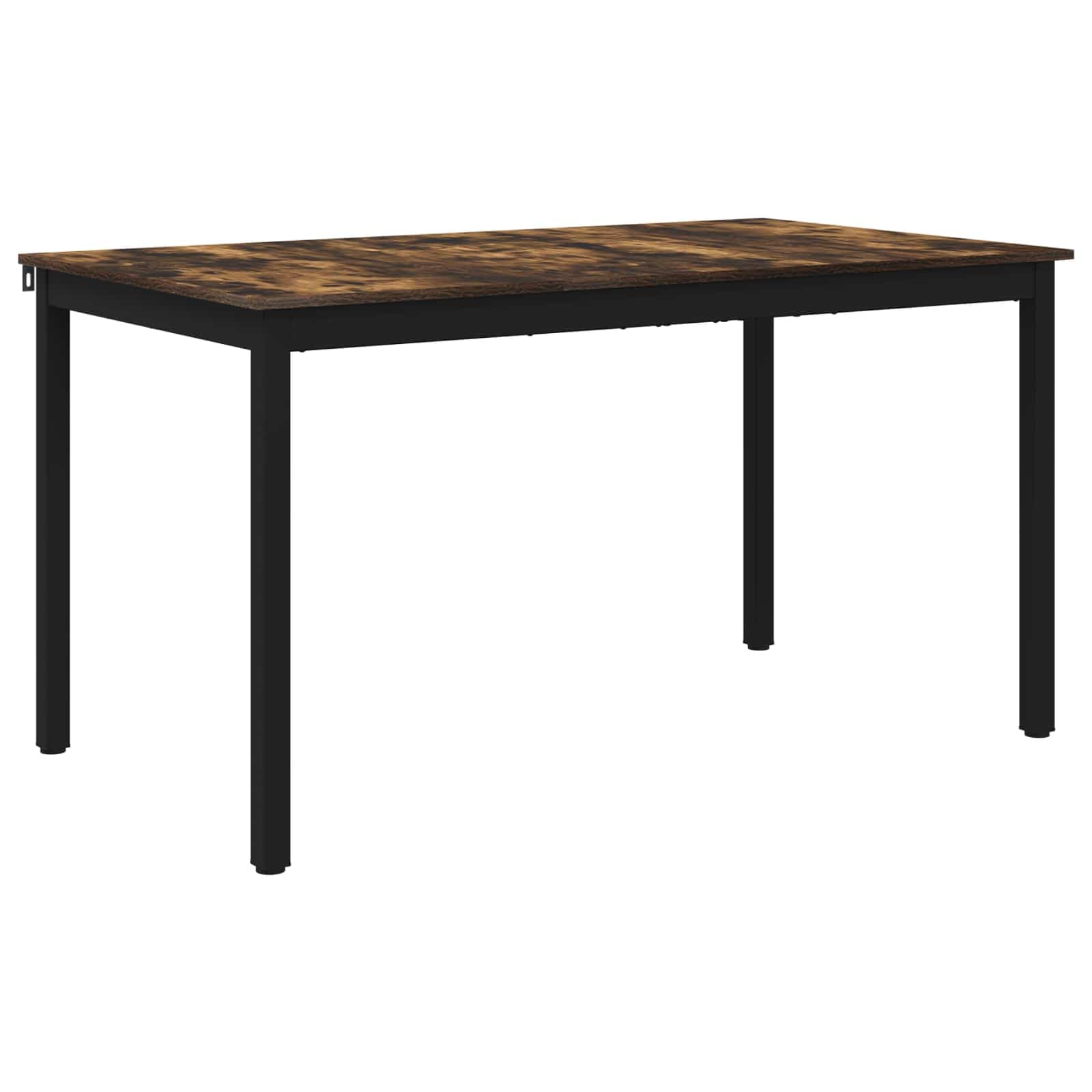 Stół do jadalni 140 x 80 x 75 cm, metalowa rama z płyty drewnopochodnej, prostokątny stół kuchenny do jadalni, salonu i jadalni, stabilny stół do jadalni dla rodziny, gości, posiłku i