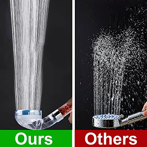 ACHANFLY Soffione Doccia Anticalcare con 3 Modi
