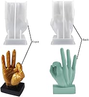 Vista 7 de Molde de silicona en forma de mano, molde de vela de gestos creativos, molde de fundición de resina 3D para hacer velas y hornear, hacer jabón