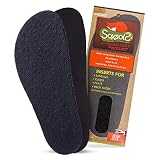 Wool Flat Shoe Insert for Sandals & Sockless Shoes, Comfortable Shoe Insoles with Sweat-Absorbent Na