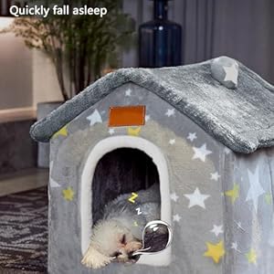   Dog-House-Indoor-Memory-Sponge-Foldable-Dog-House-Kennel-Bed-Mat-with-Cushion-for-Small-Medium-Large-Dogs-Cats-Winter-Warm-Cat-Nest-Puppy-Cave-Sofa-Pet-Products-Small