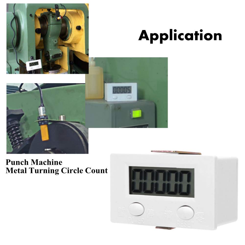 Magnetic Induction Counter,Digital Electronic Punch Counter,Metal Sensor, 5-Digits LCD Digital Display 0-99999, Magnetic Induction Proximity Switch