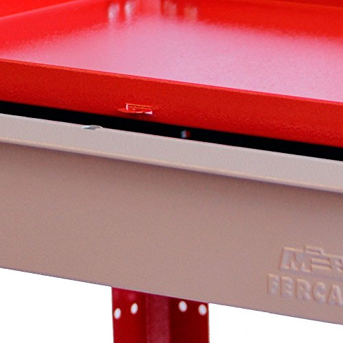 Carrinho Desmontável Aberto Vermelho com 1 Gaveta-FERCAR-CD02VM