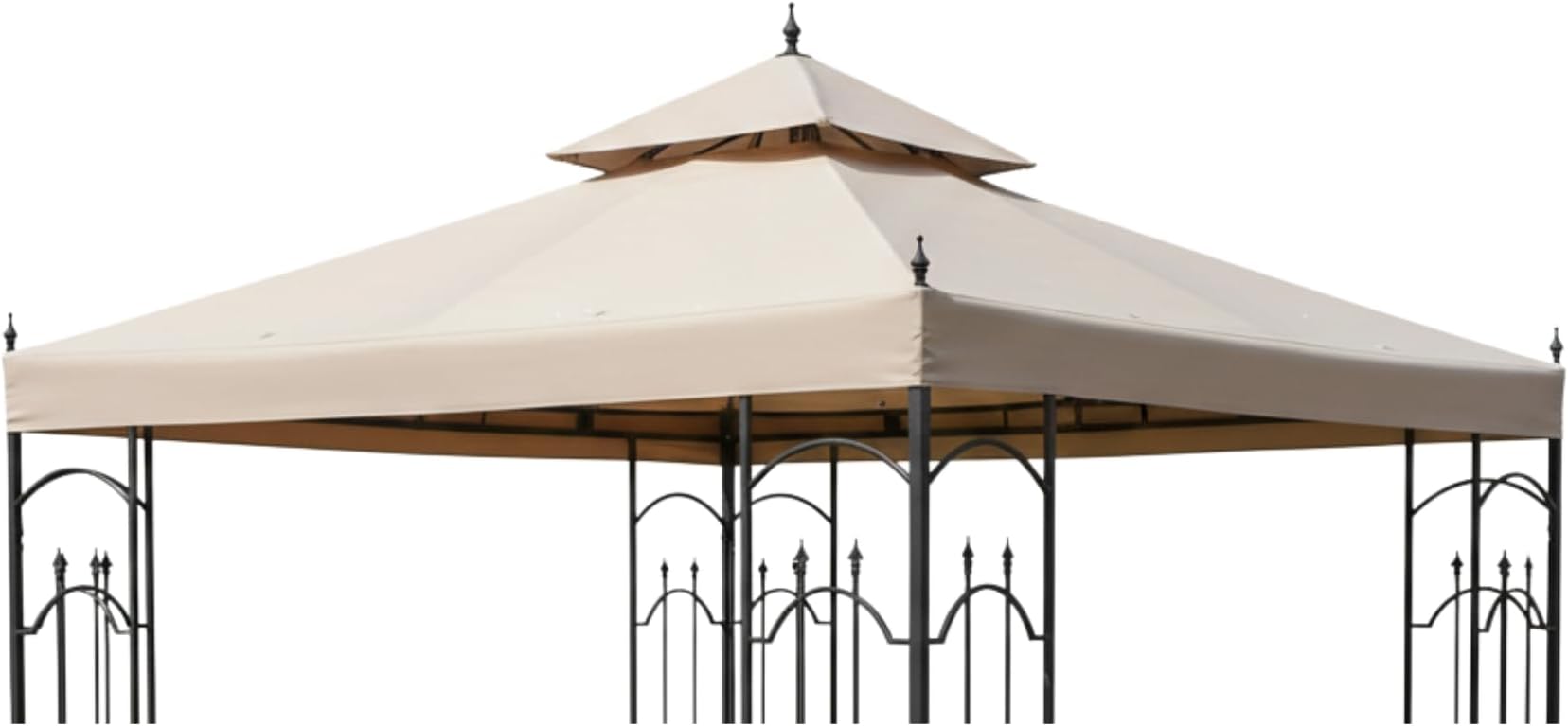 Garden Winds Durable 350 Replacement Canopy Top Compatible with Arrow 10' x 10' Gazebo Models 61821, HD-61821, 618221, 618221-C, GGHL00019 - Beige