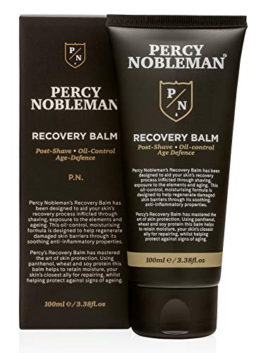 Recovery Balm by Percy Nobleman. Aftershave Balm. Post Shave. Oil Control Moisturiser for Men 100ml, black - Image 3