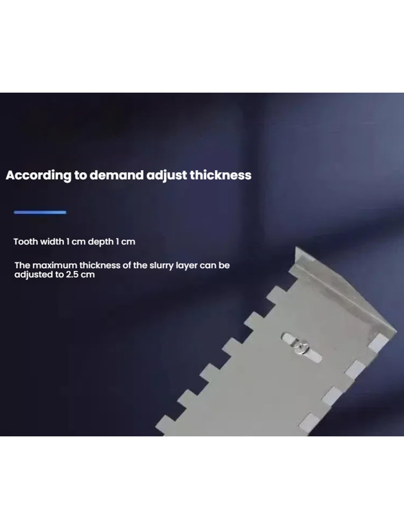 Verstellbare Kerbkelle mit ergonomischem Griff für müheloses Verteilen von Fliesenkleber, perfekt für professionelle und Heimwerker-Flieseninstallation