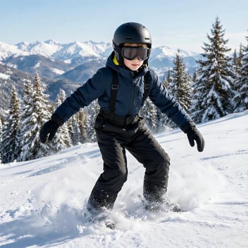 Kids Boys Snow Pants Waterproof Ski Pants Winter Bibs Overalls 11-12 Y - image 2