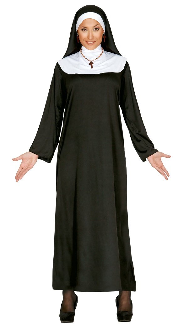 Fiestas Guirca Sorella Cristina Costume da Suora Economico con Copricapo, 40/44